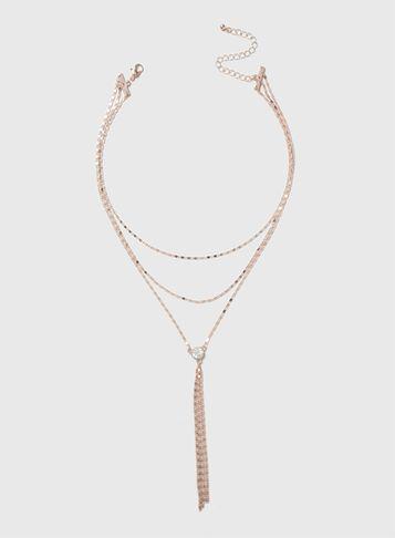 Dorothy Perkins Rose Gold Lariat Necklace