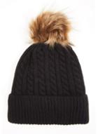 *quiz Black Pom Pom Knit Hat