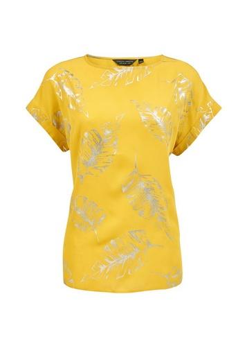 Dorothy Perkins Yellow Foil Print T-shirt