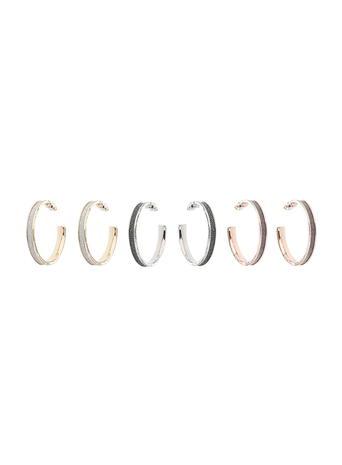 Dorothy Perkins Three Pack Glitter Hoops