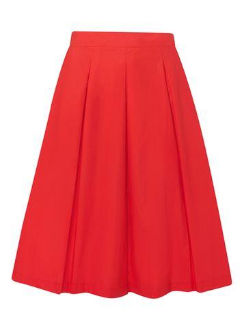 Dorothy Perkins Red Cotton Full Skirt