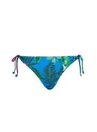 Dorothy Perkins Turquoise Parrot Print Tie Side Bikini Bottoms