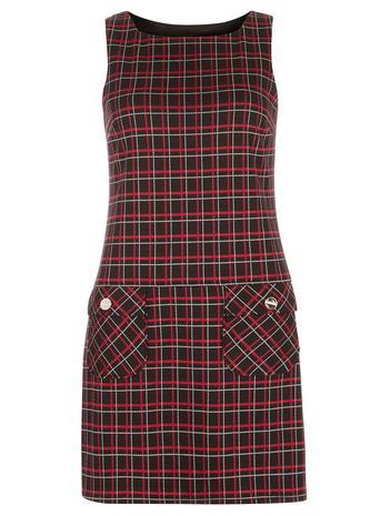 Dorothy Perkins Cerise Check Pinny Dress