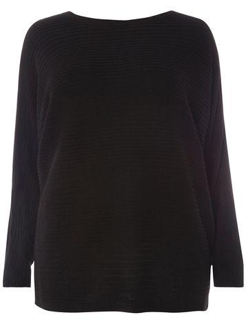 Dorothy Perkins Dp Curve Black Slouch Rib Jumper
