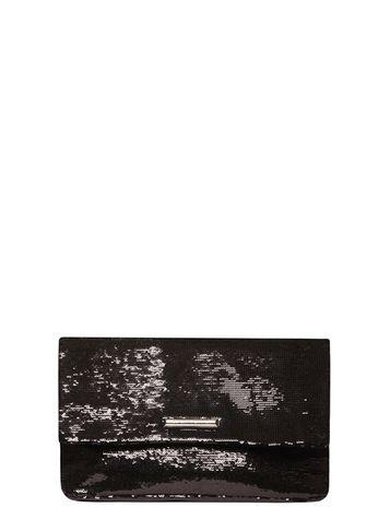 Dorothy Perkins Black Sequin Foldover Clutch