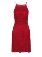 Dorothy Perkins *chi Chi London Red Embroidered Bodycon Dress