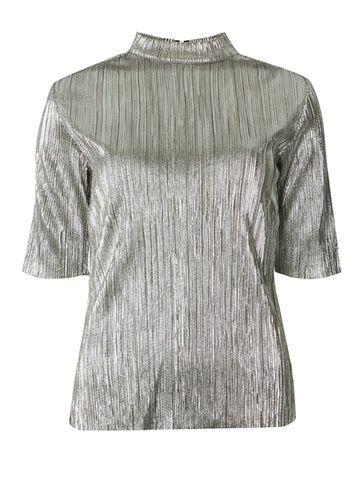 Dorothy Perkins *vila Silver Plisse Top