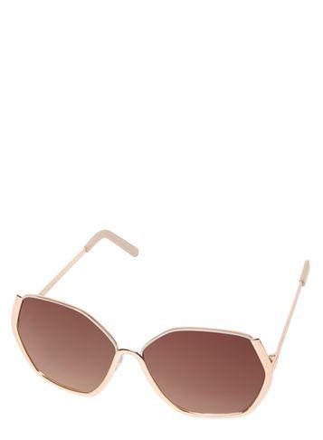 Dorothy Perkins Rose Gold Hexagon Sunglasses