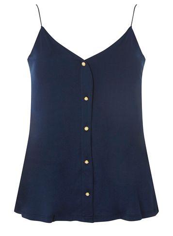 Dorothy Perkins Navy Button Front Camisole Top