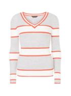 Dorothy Perkins Grey Stripe Cricket Jumper