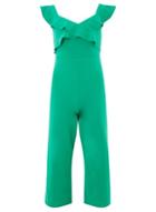 Dorothy Perkins *green Bardot Culotte Jumpsuit