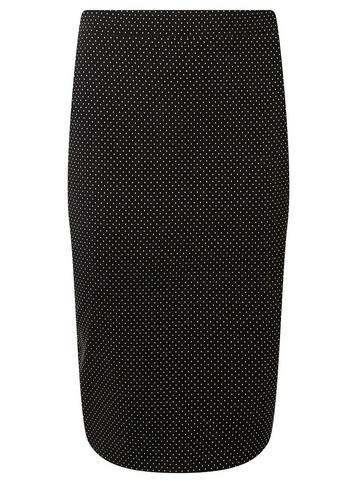 Dorothy Perkins Black Spotted Pencil Skirt