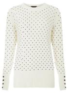Dorothy Perkins Ivory Pin Dot Pattern Jumper