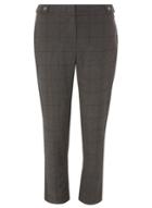 Dorothy Perkins Grey Window Check Ankle Grazer Trousers