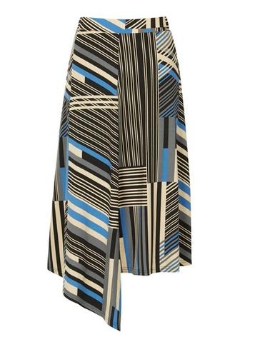 *izabel London Multicoloured Striped Asymmetric Skirt