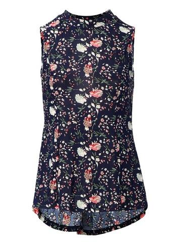 Dorothy Perkins *navy Floral Peplum Top