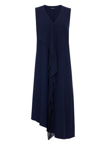 Dorothy Perkins *roman Originals Blue Waterfall Front Skater Dress