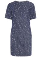 Dorothy Perkins *tall Blue Star Print Shift Dress