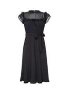 *billie & Blossom Petite Black Ruffle Midi Dress