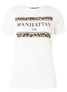 Dorothy Perkins White Leopard Motif Print T-shirt