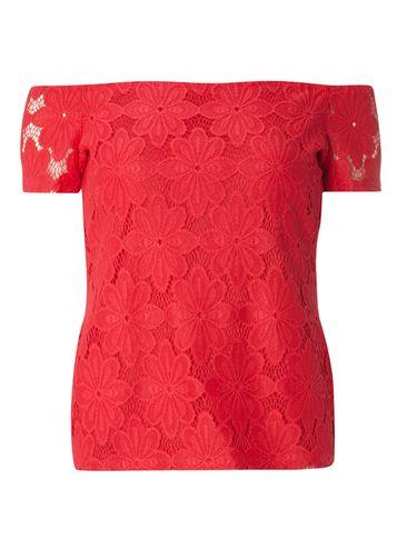 Dorothy Perkins Raspberry Lace Bardot Top