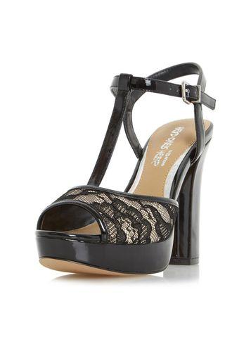 Dorothy Perkins *head Over Heels By Dune 'mada' Black Sandals