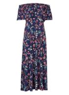 Dorothy Perkins *izabel London Navy Bardot Maxi Dress