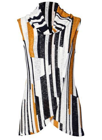 Dorothy Perkins *izabel London Multi Colour Striped Wrap Top