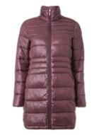 Dorothy Perkins Burgundy Longline Packable Puffer Jacket