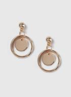 Dorothy Perkins Gold Look Finish Circle And Ring Drop Earrings