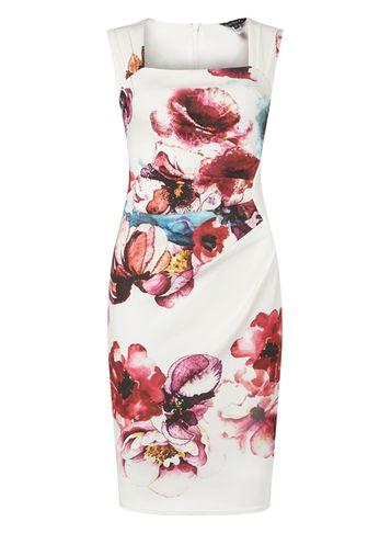 Dorothy Perkins *scarlett B White Floral Lydia Shift Dress