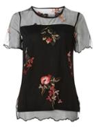 Dorothy Perkins *vila Black Embroidered Top