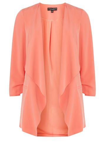 Dorothy Perkins Coral Soft Waterfall Jacket