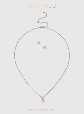 Dorothy Perkins Silver Cubic Zirconia Jewellery Set