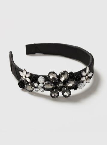 Dorothy Perkins Black Fabric Jewelled Headband