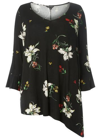 Dorothy Perkins *dp Curve Black V-neck A-line Tunic