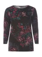 Dorothy Perkins *tall Black Floral Print T-shirt