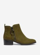 Dorothy Perkins Wide Fit Green Mynor Ankle Boots