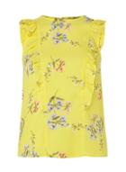 Dorothy Perkins Yellow Floral Ruffle Top