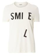 *noisy May White Smile Graphic T-shirt
