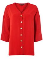 Dorothy Perkins Red Button Through Shirt