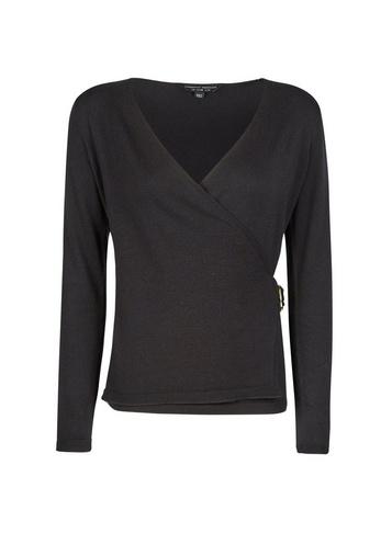 Dorothy Perkins Black Wrap Ring Detail Jumper