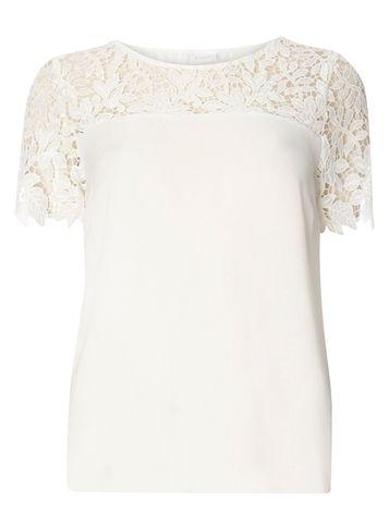 Dorothy Perkins *vila White Blocked Lace Top