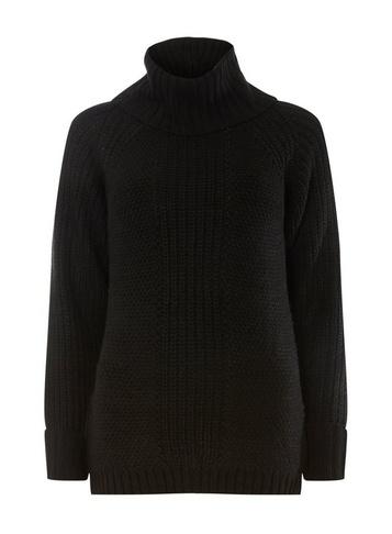 Dorothy Perkins Black Chunky Cowl Neck Jumper