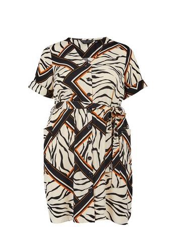 Dorothy Perkins *dp Curve Multi Colour Zebra Print Tea Dress