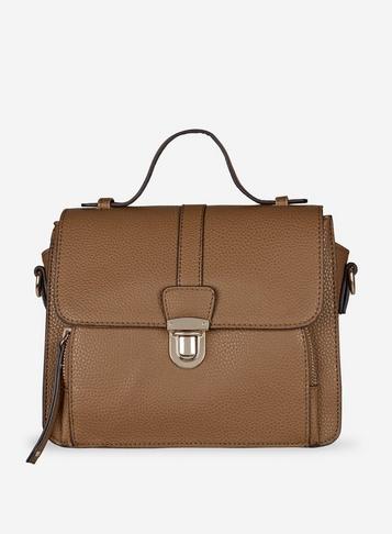 Dorothy Perkins Brown Top Handle Cross Body Bag