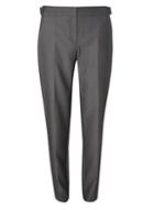 Dorothy Perkins *tall Black Textured Ankle Grazer Trousers