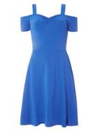 Dorothy Perkins *tall Cobalt Cold Shoulder Dress