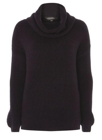 Dorothy Perkins Navy Cowl Neck Jumper