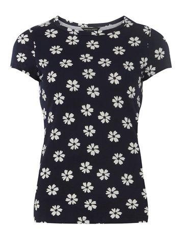 Dorothy Perkins Navy Geometric Floral T-shirt